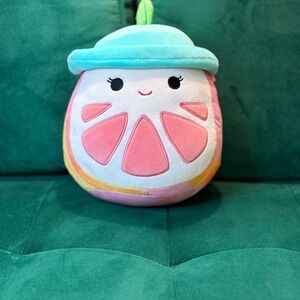 Squishmallows Plushie Grapefruit Drink‎ with Hat Stuffed Animal Toy